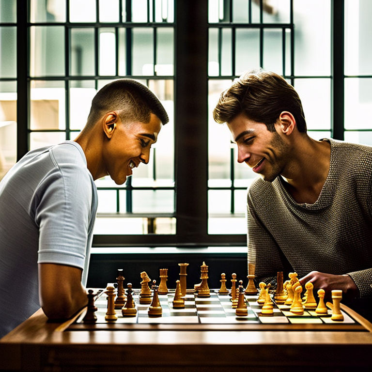 Messi and ronaldo playing chess - Playground