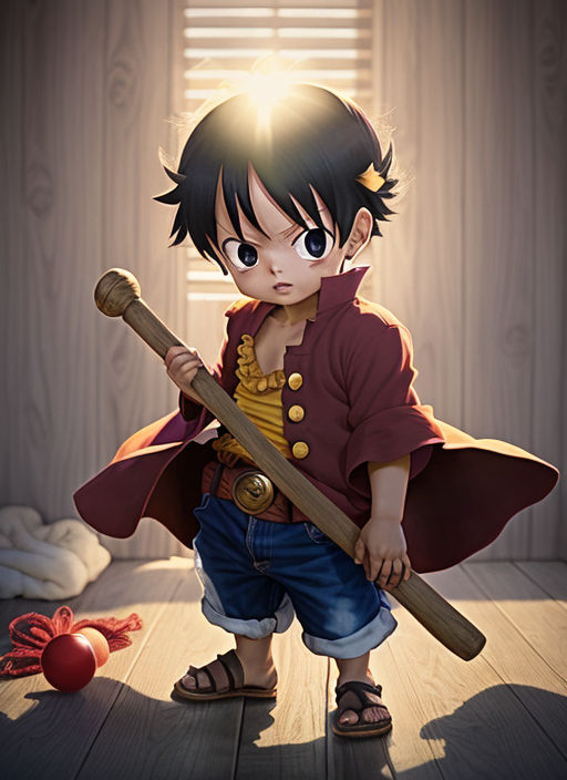 Monkey D Luffy As a Real Person Frontlight FullHD Warm · Creative Fabrica