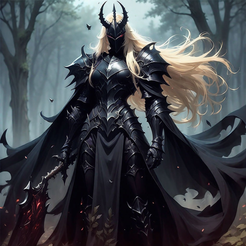 Spooky Dark Lady Black Dai Fantasy Armor Stock Photo by ©Ravven