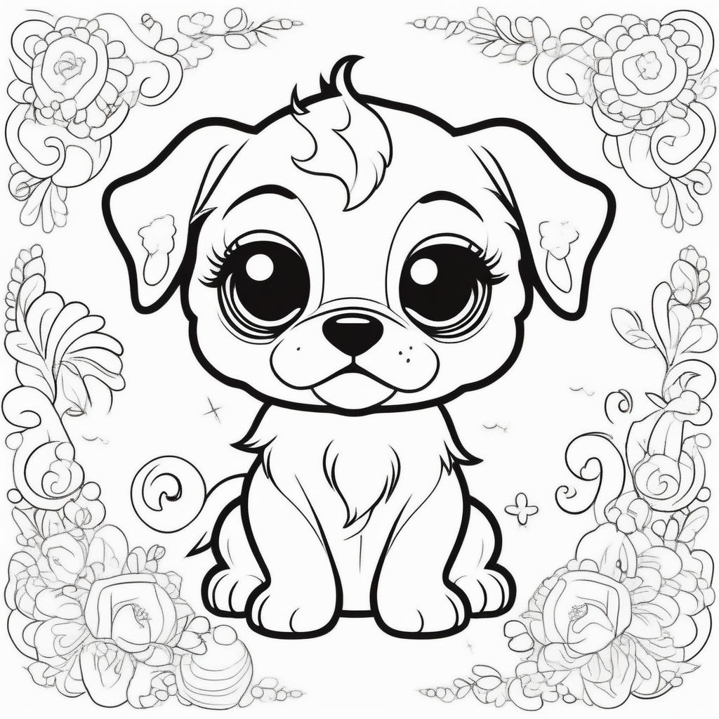 Cute little anime manga dog | Kawaii PUPPY' Sticker | Spreadshirt