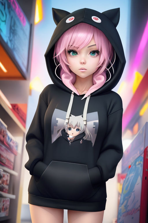 Digital painting cute anime beautiful girl in fantastic style. Cartoon  woman face in japan style. Drawing illustration artwork. Stock Illustration  | Adobe Stock