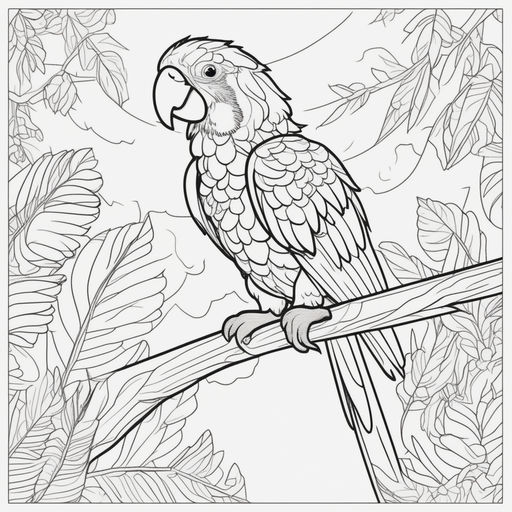 page parrot drawing