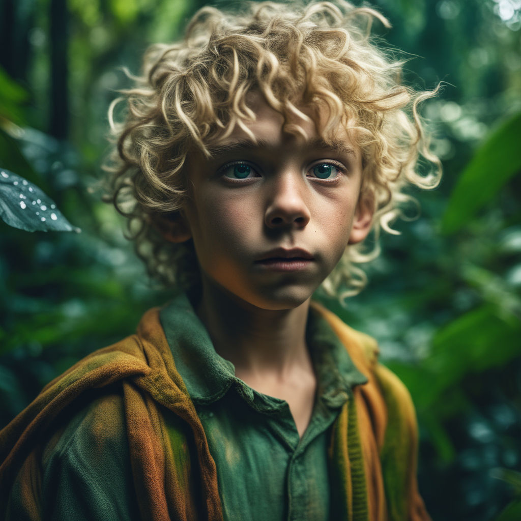 little boy with blonde hair and green eyes