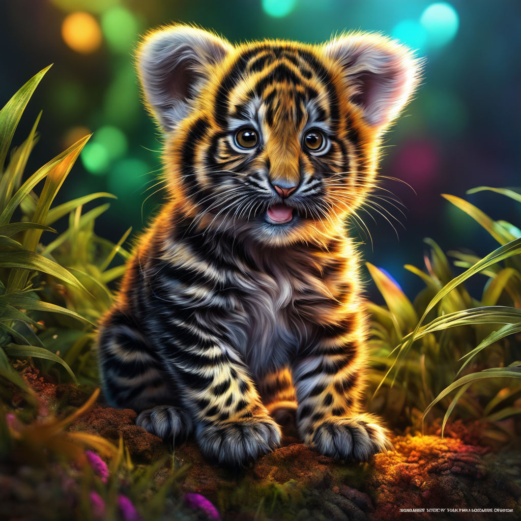 Baby Tiger Cubs Ultra-Realistic (Set of 2)