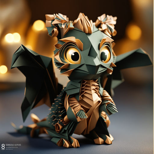 cute isometric low polygon 3d render of a scarlet red dragon - Playground