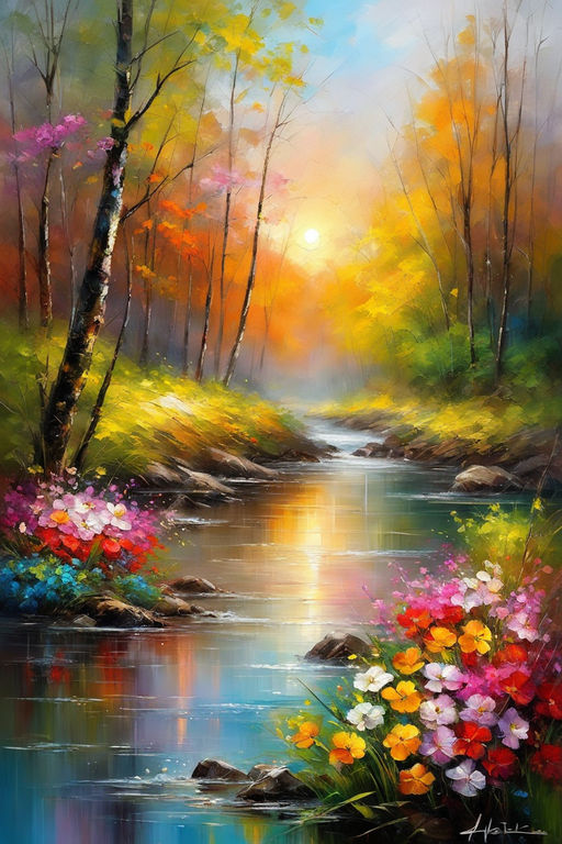 beautiful nature oil paintings