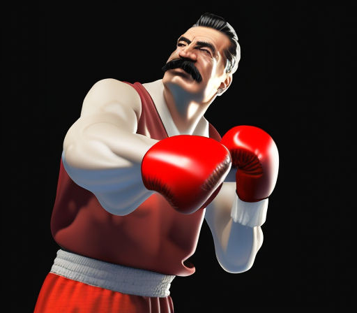 Stalin in the pose of a boxer - Playground