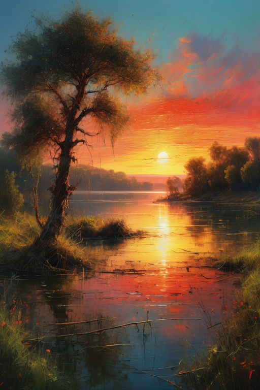 Early morning with a beautiful sunrise - oil pastel art | charcoal, oil  pastel, art, landscape, drawing | Beautiful morning landscape drawing using  oil pastels and charcoal pencils. In this drawing I