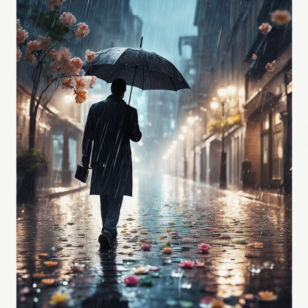 walking in the rain alone wallpaper