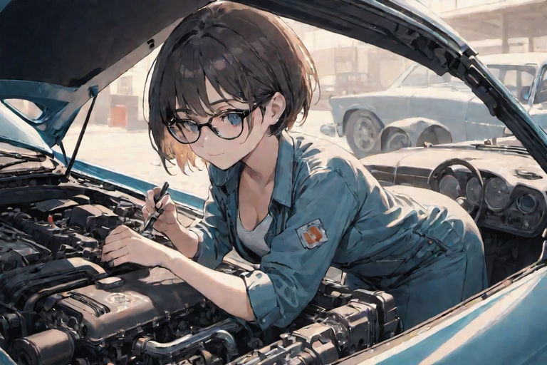 20100506_KeikoKirin_600 | Woman mechanic, Mechanical art, Character design  inspiration