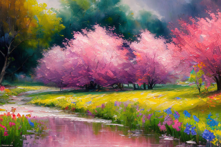 easy spring landscape paintings