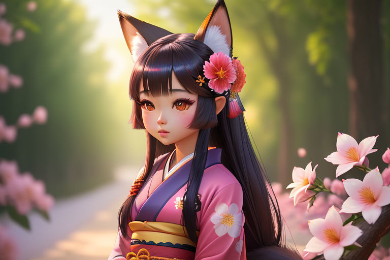 Anime Kitsune Girl - by Shinma. by katt -- Fur Affinity [dot] net