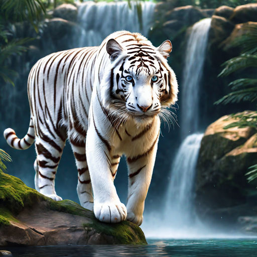 white tigers roaring