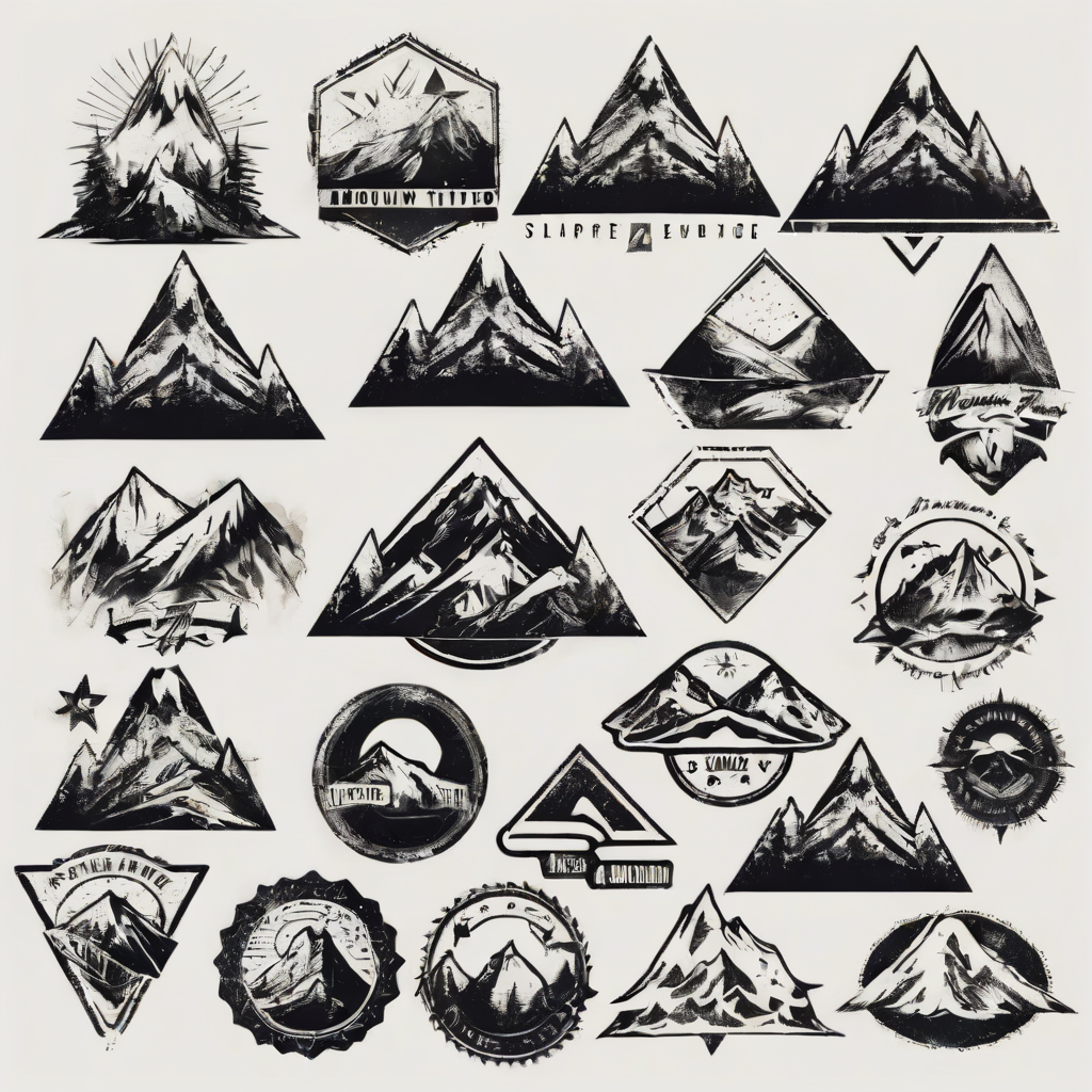 Black Matterhorn mountain tattoo idea | TattoosAI