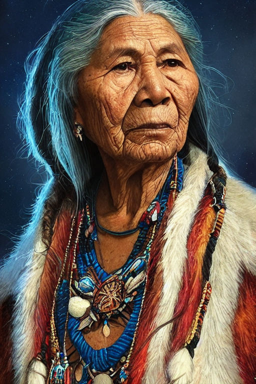 native american female facial features