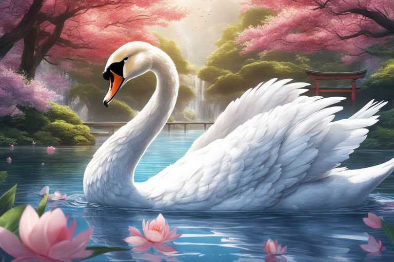 swan illustration beautiful depiction of elegance and grace. Its long,  graceful neck and delicate feathers are captured in stunning detail  20696132 Vector Art at Vecteezy