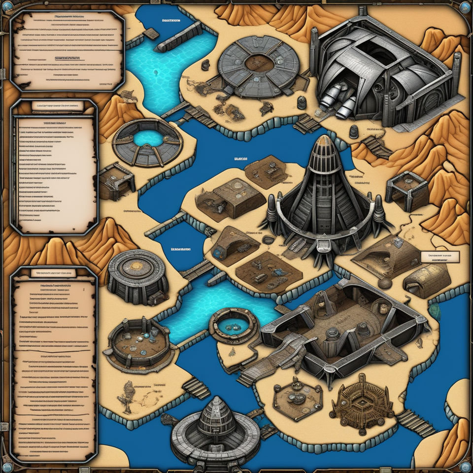 solarpunk arcology tabletop rpg battlemap - Playground