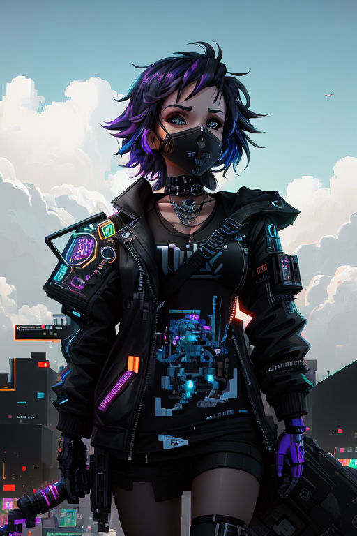 Anime, mystic, girl, cyberpunk, psycho, full hd