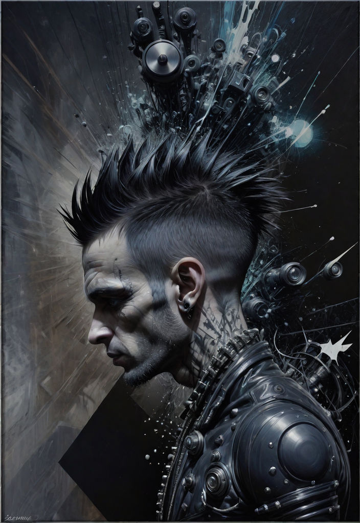Cyberpunk Metallic Chrome Tattoo Biker Tattoo Demon Lucifer Chaos Gothic  (Epic) Royo) - Playground
