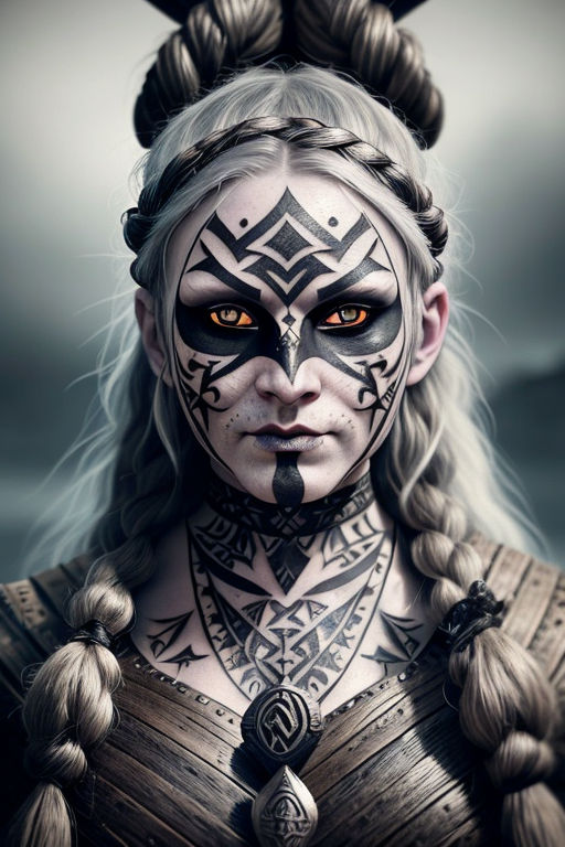 viking warrior tattoos braided hair Ray Traced  Midjourney  OpenArt