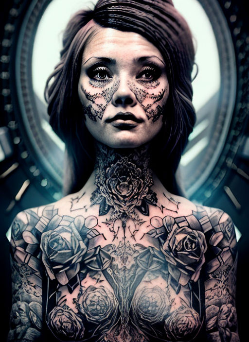 16k Portrait of tattooed girl - Playground