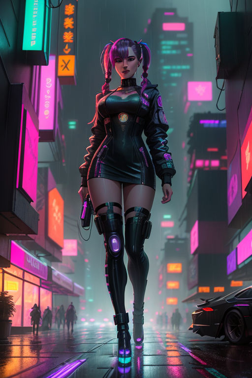 Anime Cyberpunk Cat Girl - KillerKittenDesigns - Digital Art, Fantasy &  Mythology, Fantasy Men & Women, Females - ArtPal