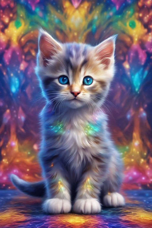 Space Cat with Planets - Enchanting Cosmic Scene, AI Art Generator