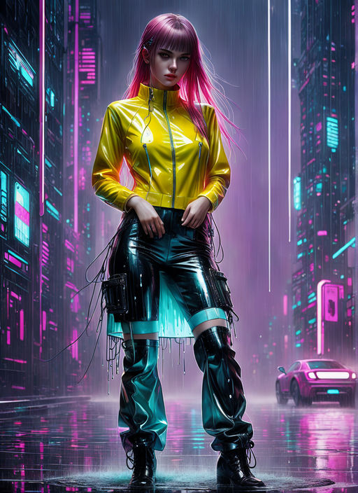 Anime Cyberpunk Cat Girl - KillerKittenDesigns - Digital Art, Fantasy &  Mythology, Fantasy Men & Women, Females - ArtPal