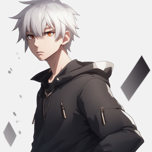 soft white and black negative edgy aesthetic anime profile picture -  Playground