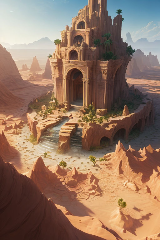 fantasy desert palace
