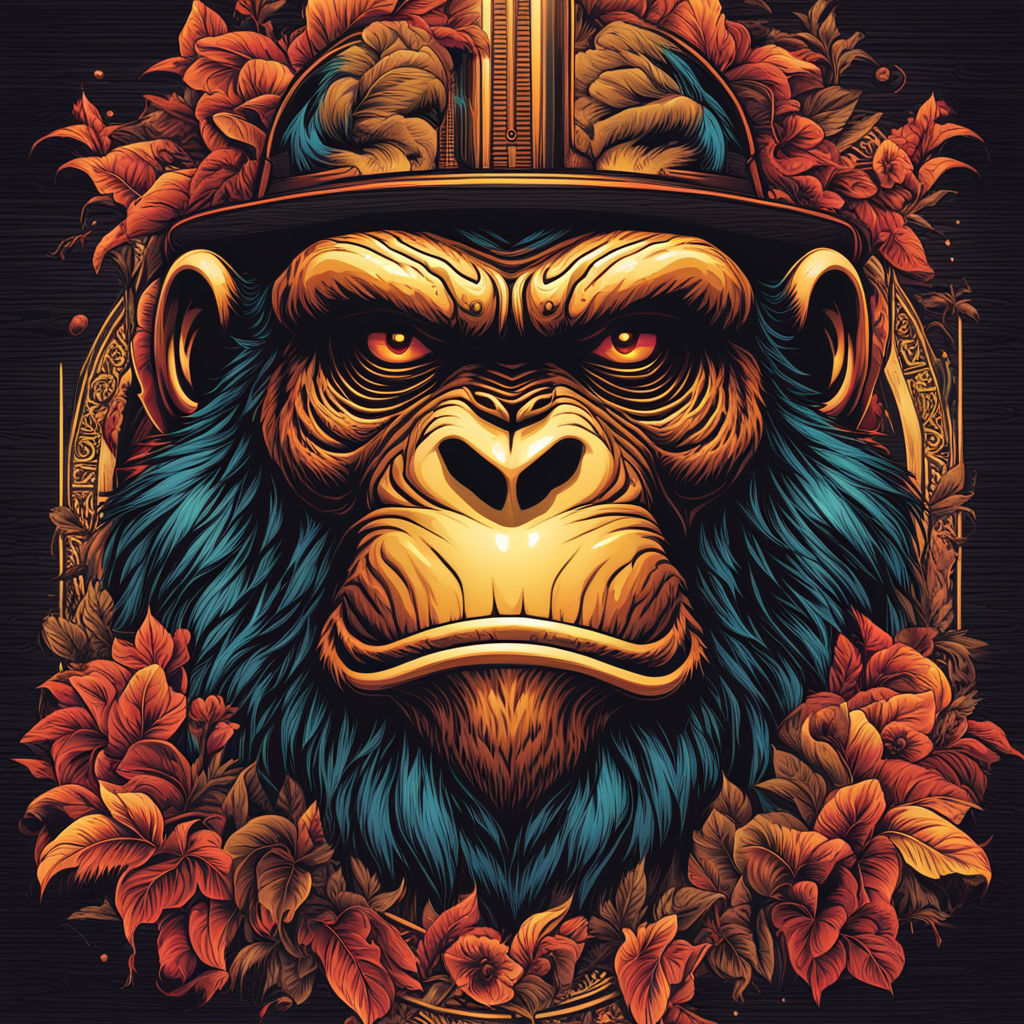 Premium Vector  Funny monkey gorilla chest halloween costume vector design  graphics for tshirt prints