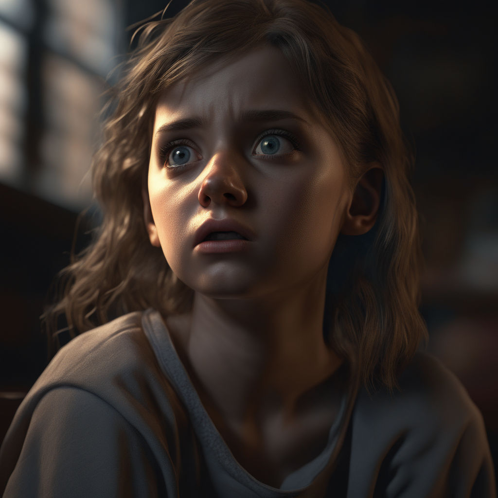 ArtStation - Scared Girl Face