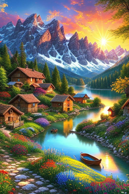 Inephos Unframed Canvas Painting - Beautiful Landscape - Nature Art Wall  Painting for Living Room, Bedroom, Office, Hotels, Drawing Room (91cm X  61cm)( Multi) : Amazon.in: Home & Kitchen