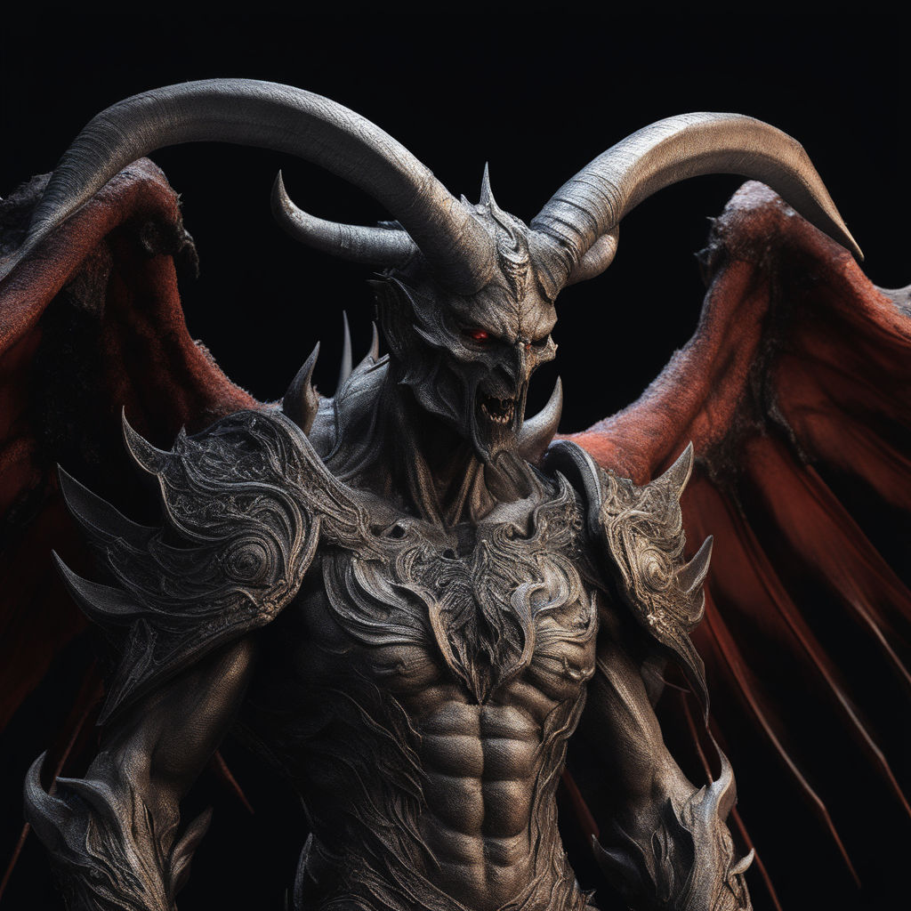 evil demon with wings