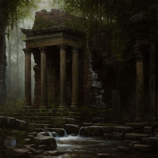 fantasy temple ruins