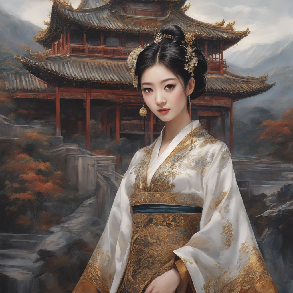 beautiful chinese girls paintings