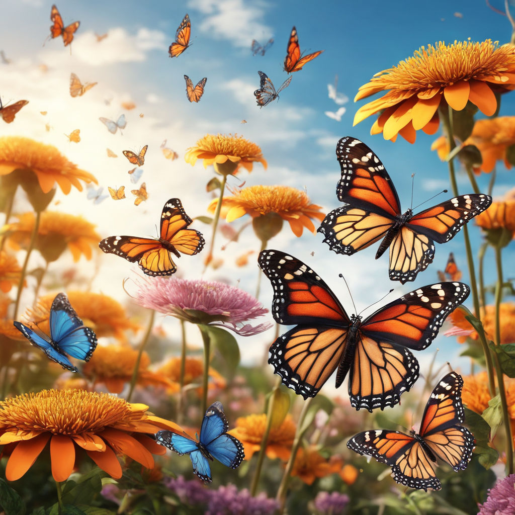 beautiful pictures of flowers and butterflies birds