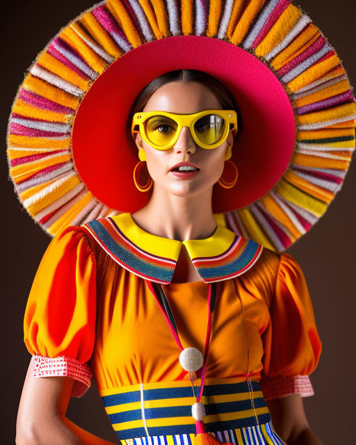 Unveiling Frida Kahlo's Influence: Capturing the Essence of Mexican Culture  through a Creative and Colorful Dress on a Beautiful Model Delve into the  world of fashion with a stunning model adorning an