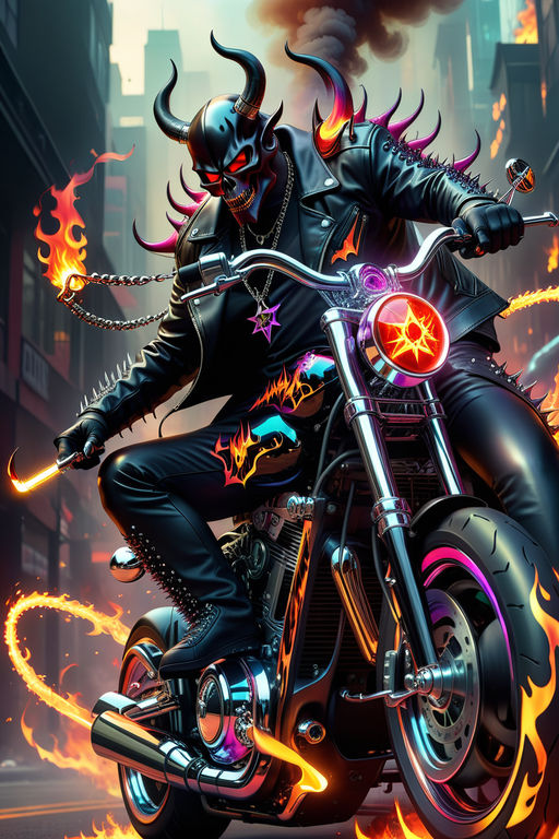 Cyberpunk Metallic Chrome Tattoo Biker Tattoo Demon Lucifer Chaos Gothic  (Epic) Royo) - Playground