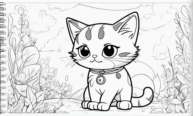 Coloriage kawaii  Cute coloring pages, Cat coloring page