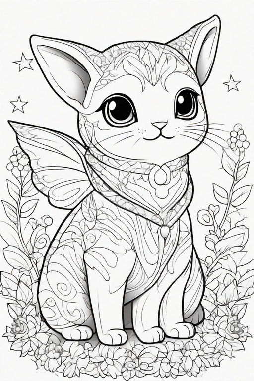 Johanna Basford Style Coloring Book Black and White High