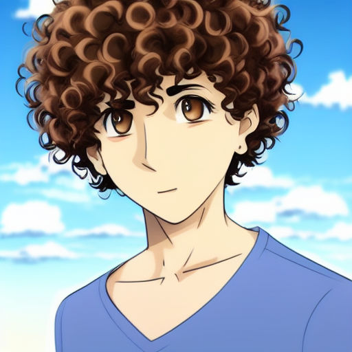 Anime boy with curly hair 34 angel drawing by MarianaMartins20 on  DeviantArt