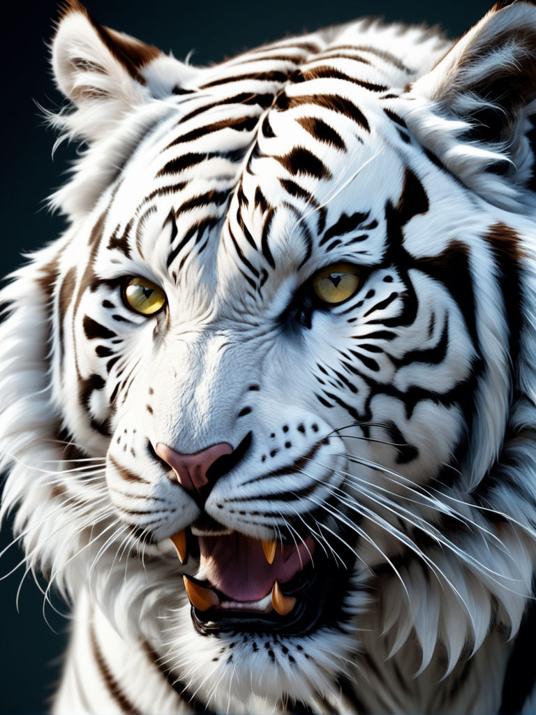 angry white tiger blue eyes