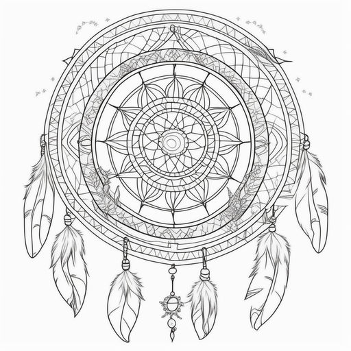 native american mandala coloring page