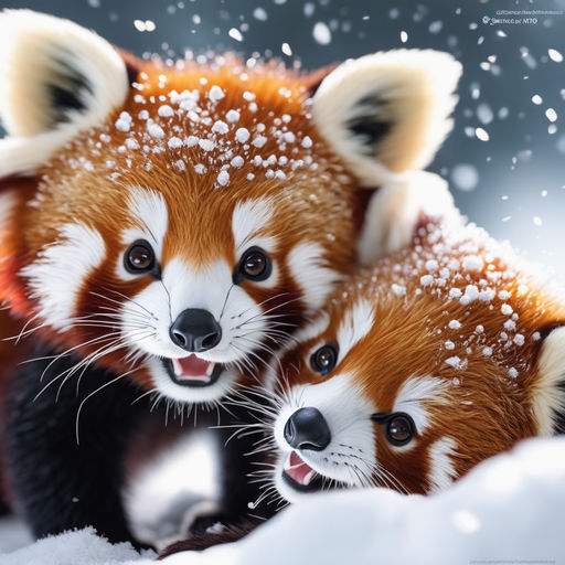 cute red pandas hugging