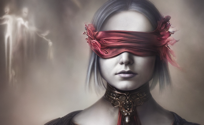 Mystic blindfolded woman - Playground