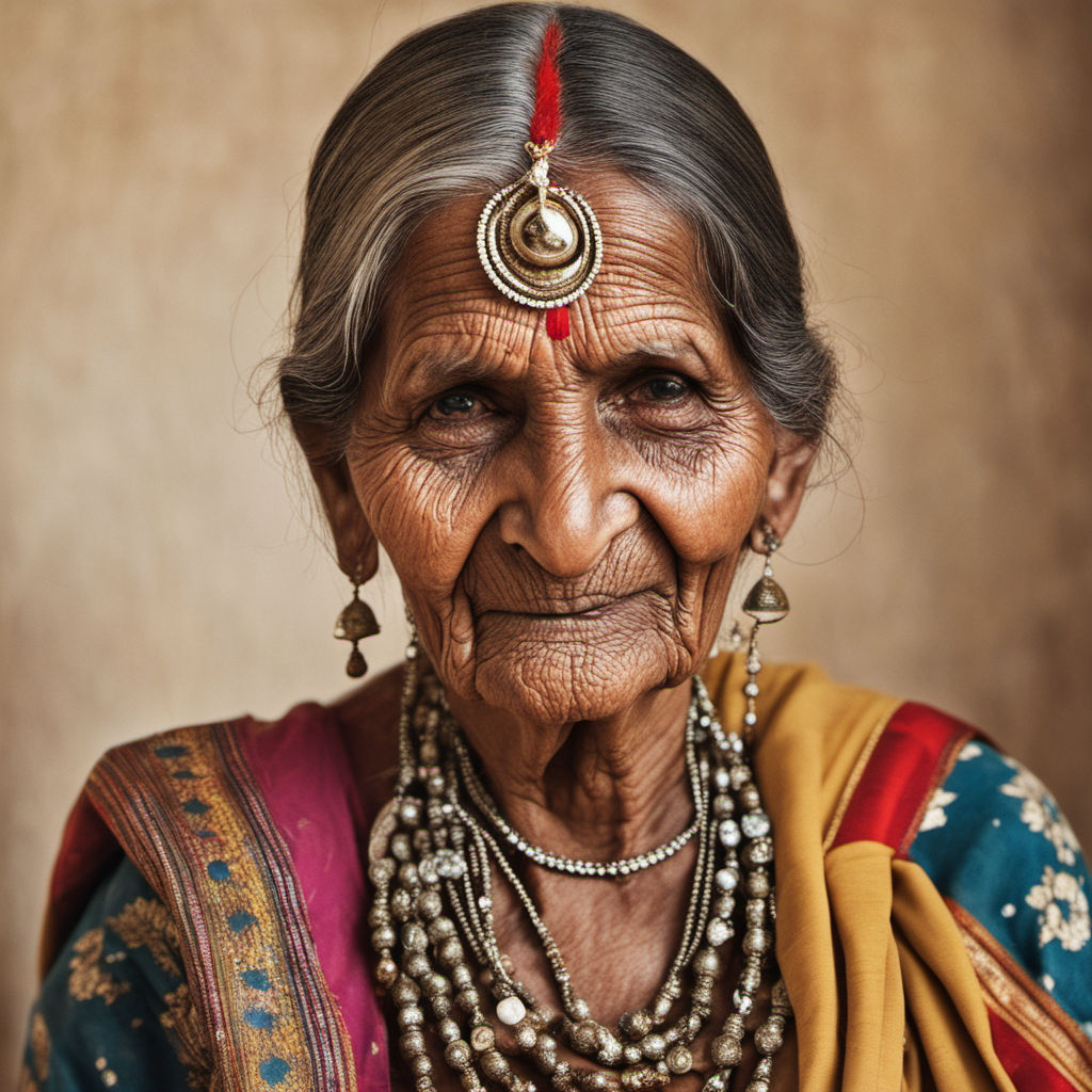 indian old woman