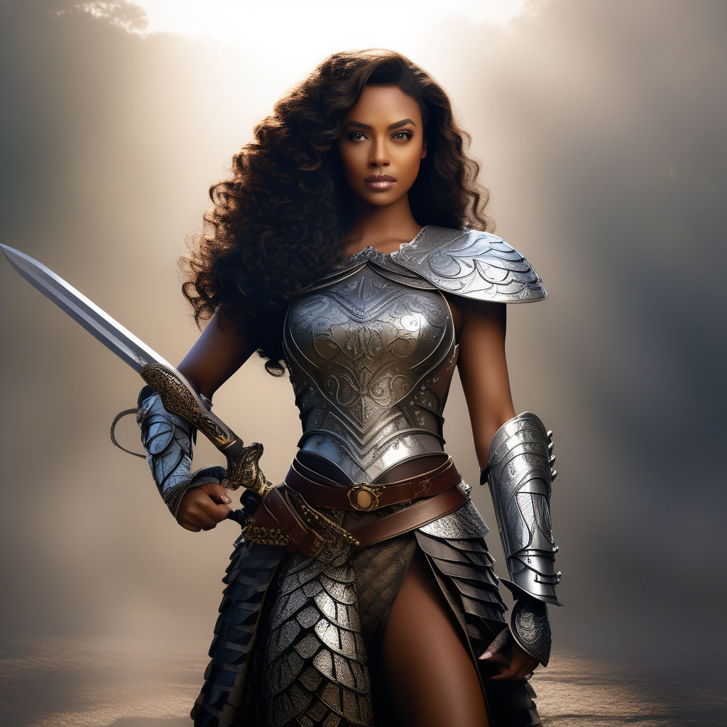 A fierce warrior woman stands tall - Playground