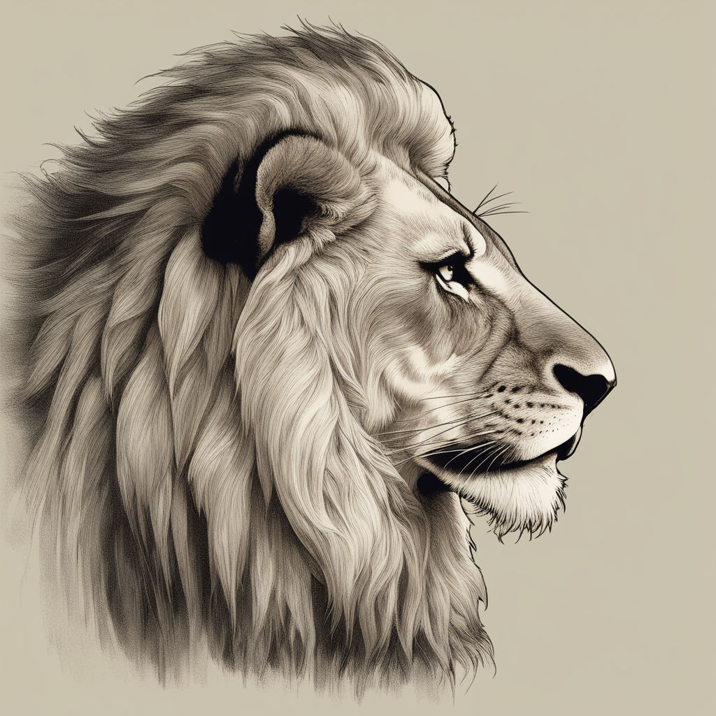 how to draw a realistic lion step by step in pencil