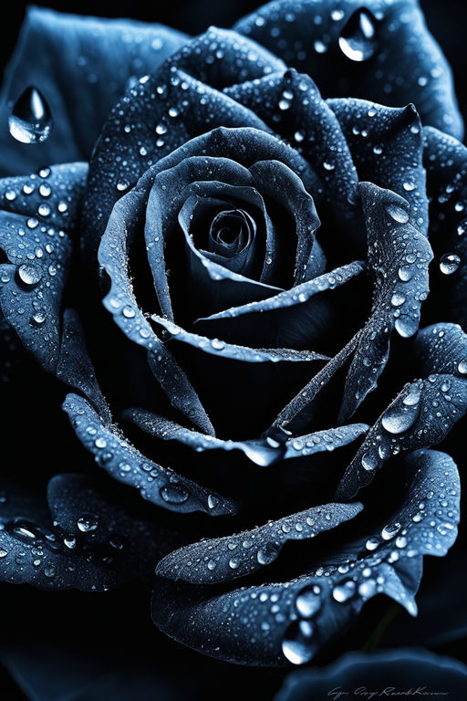 black and blue rose wallpaper